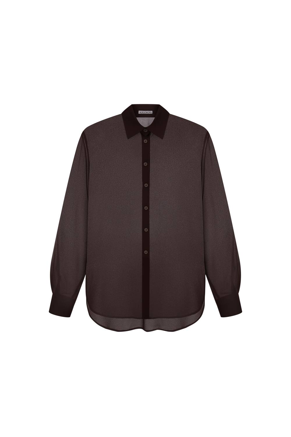 Brown chiffon shirt