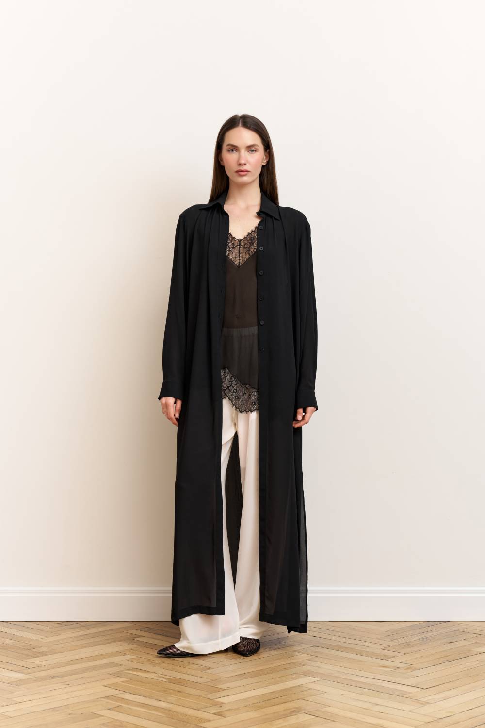 LONG CHIFFON SHIRT9