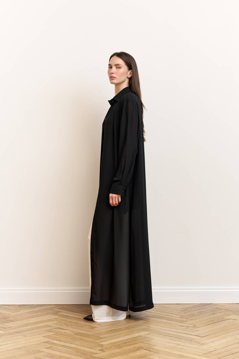 LONG CHIFFON SHIRT7