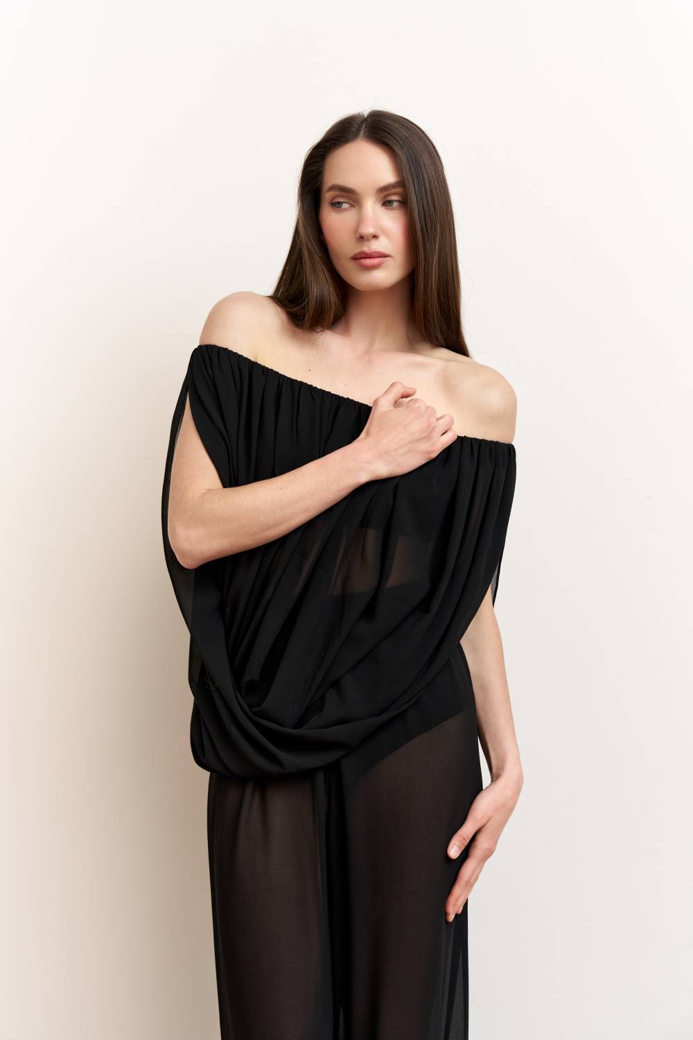 Black draped top2