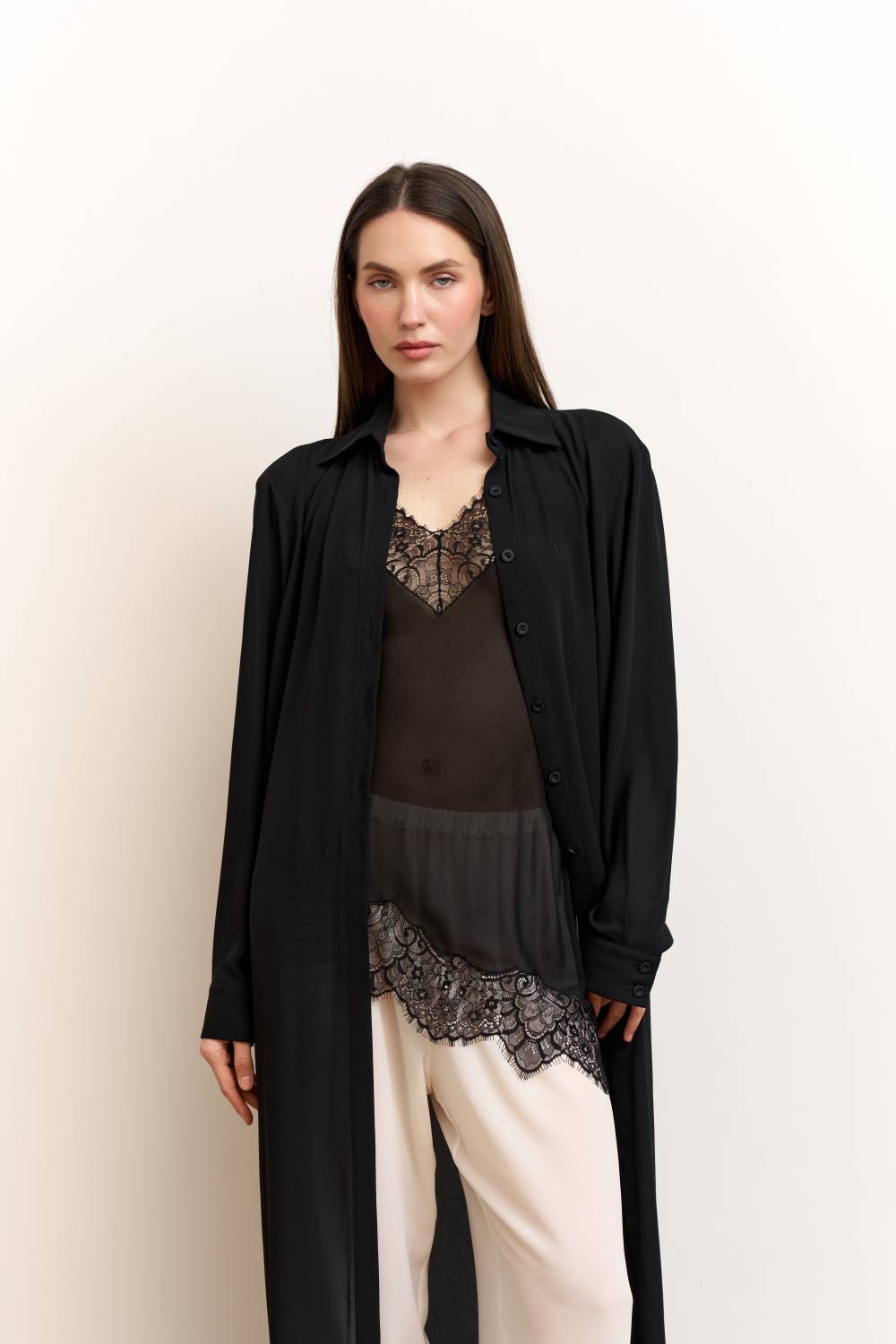 LONG CHIFFON SHIRT5