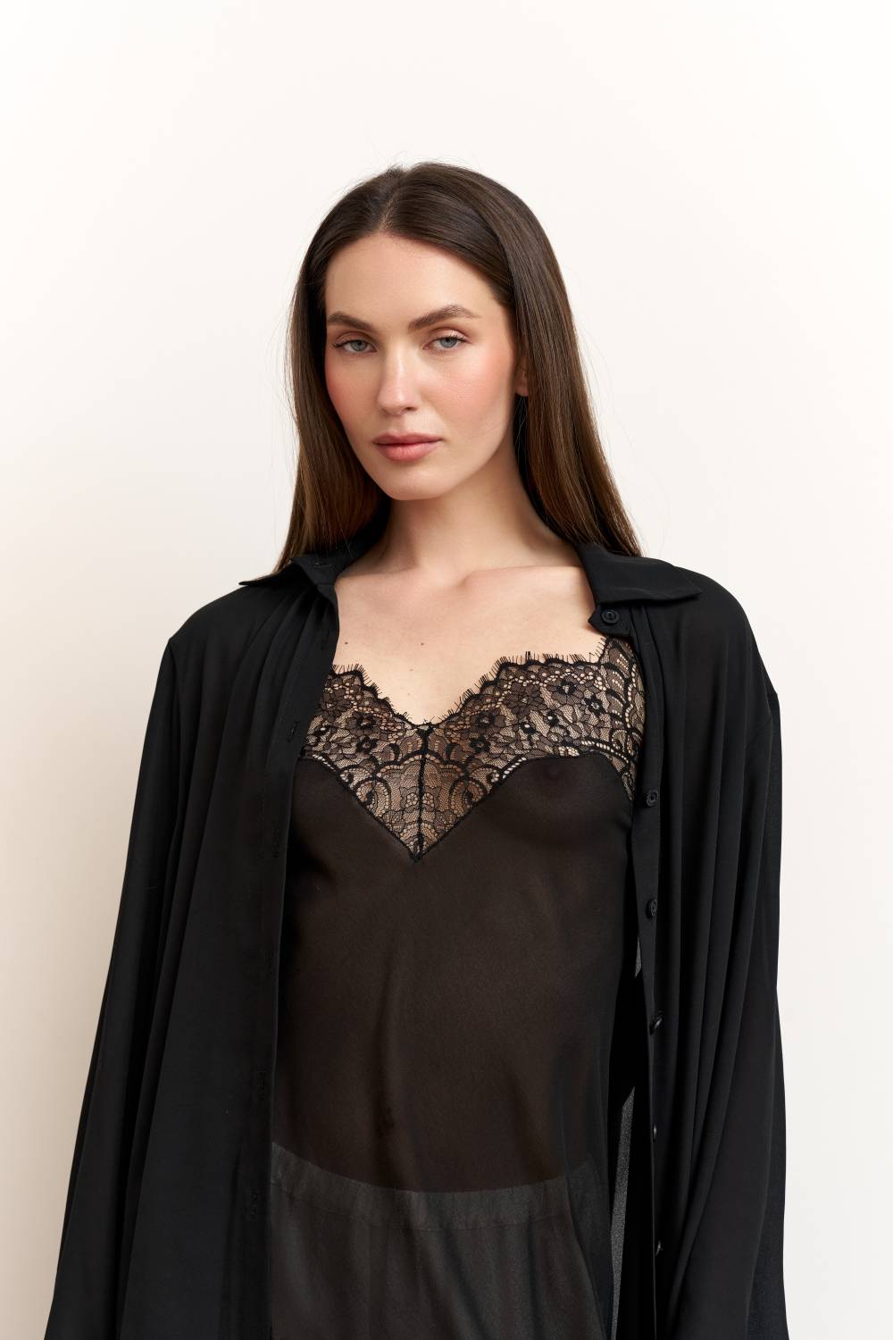 LONG CHIFFON SHIRT11