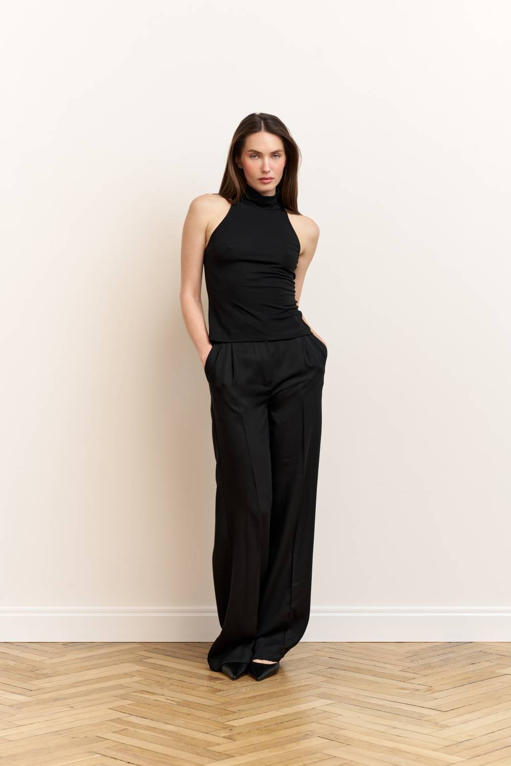 Black halter neck top4