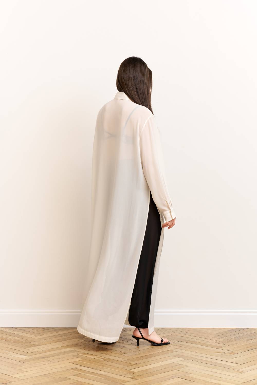 MILKY LONG CHIFFON SHIRT8
