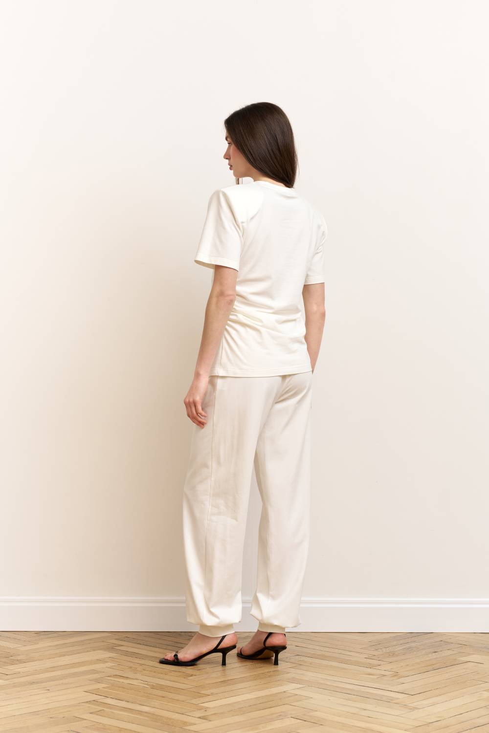 Milk knit trousers4