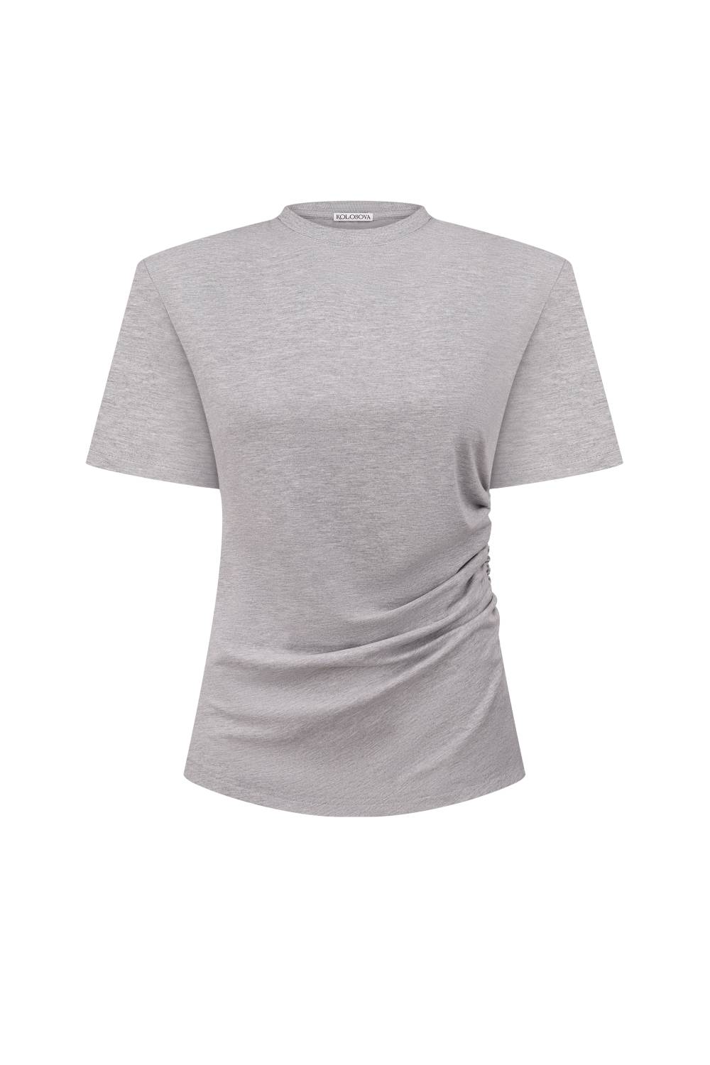 Light grey draped t-shirt