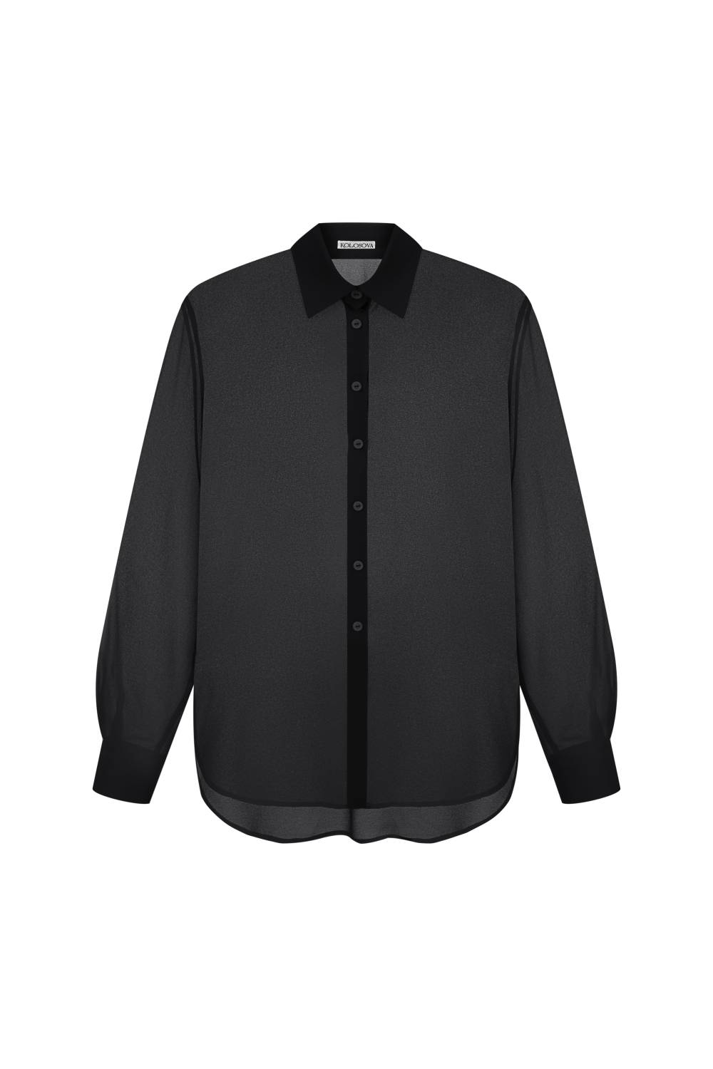 Black chiffon shirt
