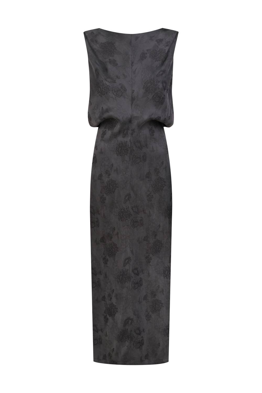 Fitted midi dress in graphite