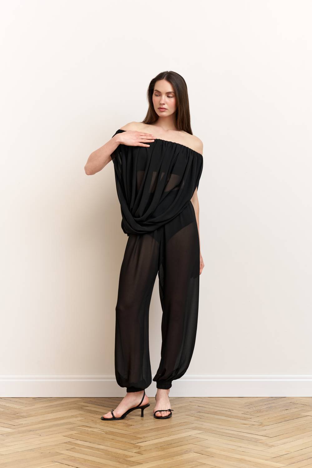 Black draped top8