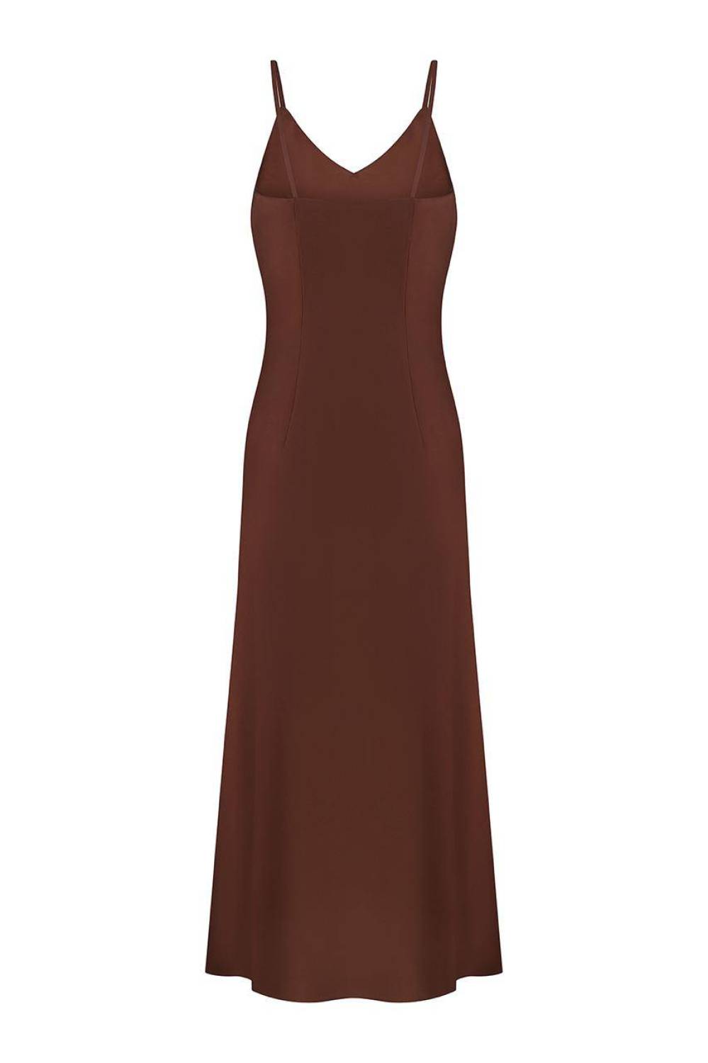 Brown slip dress10