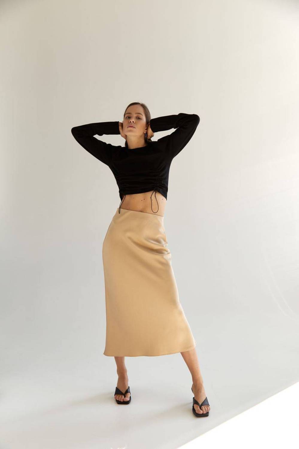 BEIGE MIDI SKIRT3