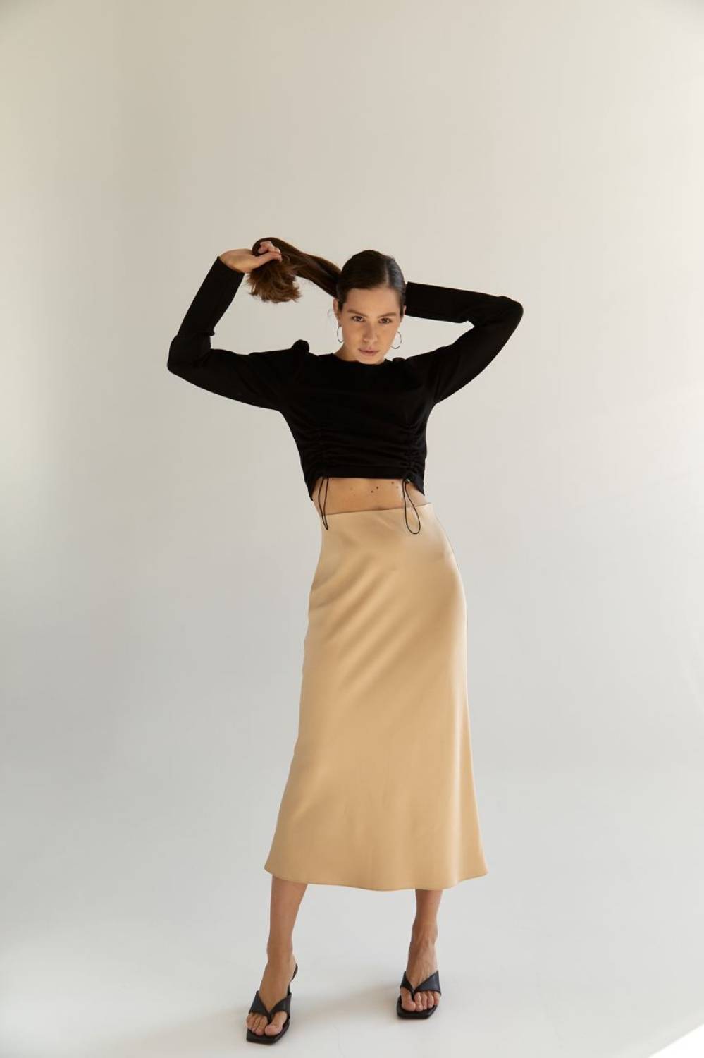 BEIGE MIDI SKIRT4