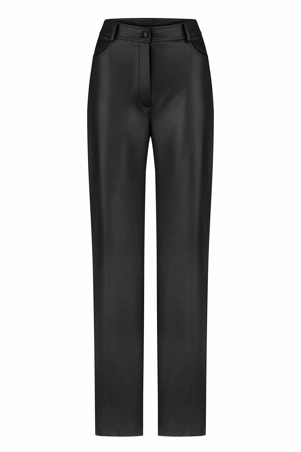Black straight-cut trousers