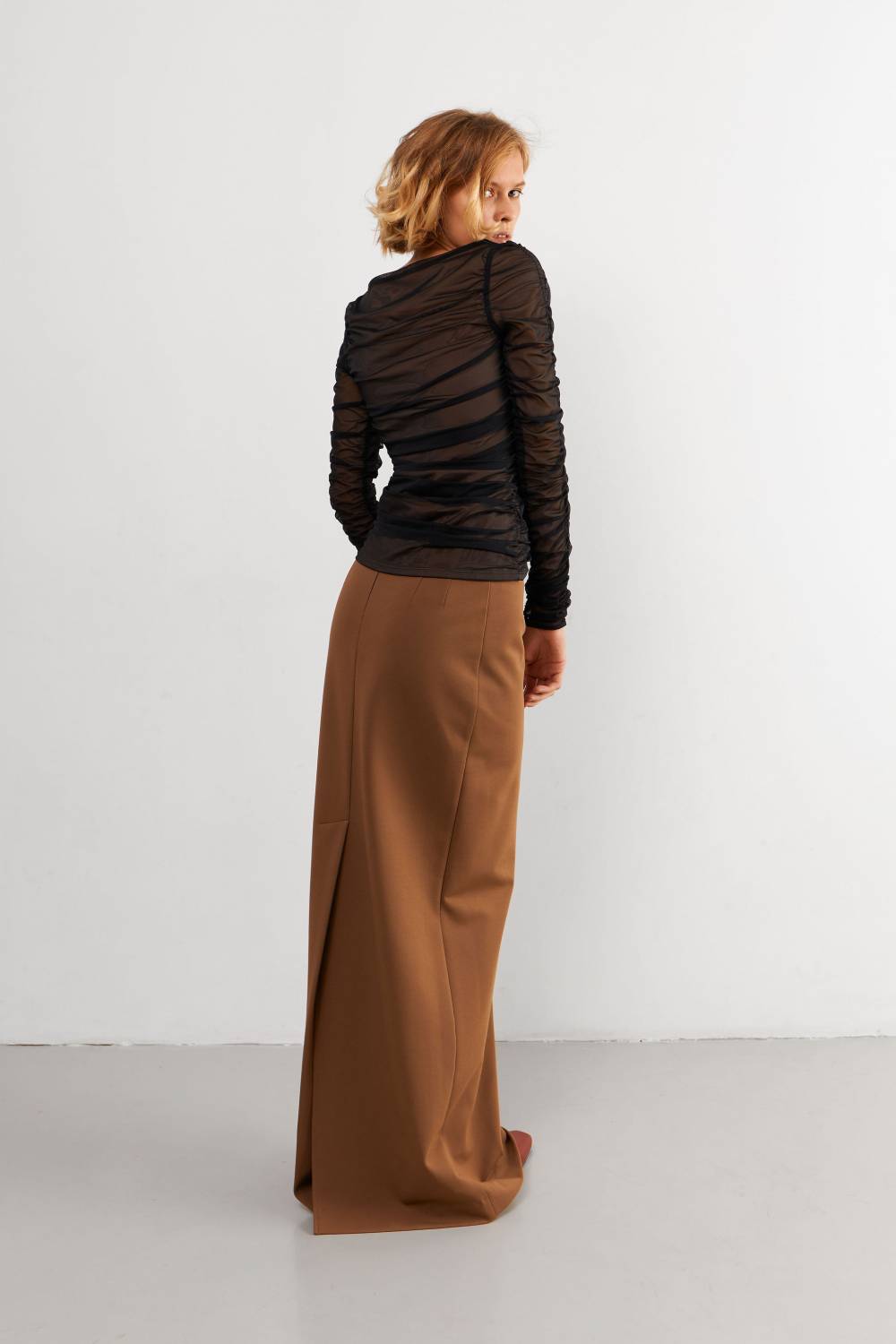Camel Maxi Skirt 3