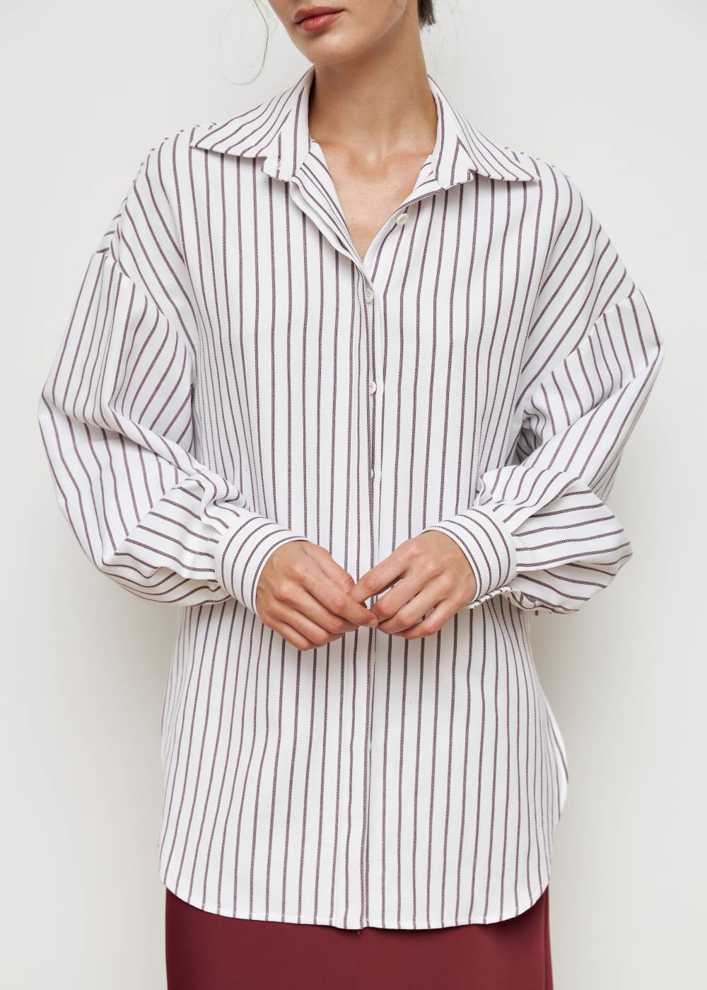 SHIRT WITH STRIPED VOLUME SLEEVES4