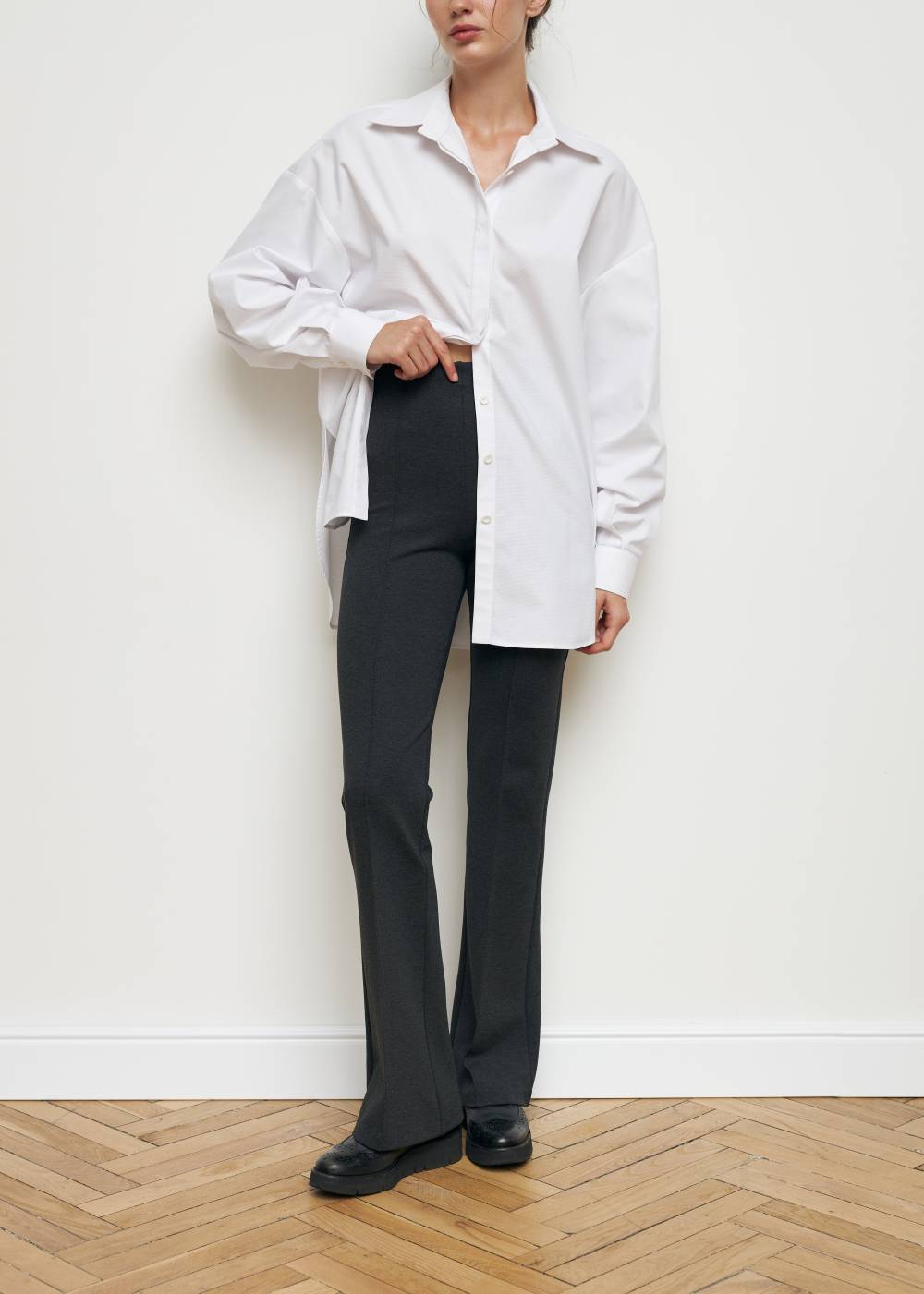 HIGH RISE GRAPHITE TROUSERS2