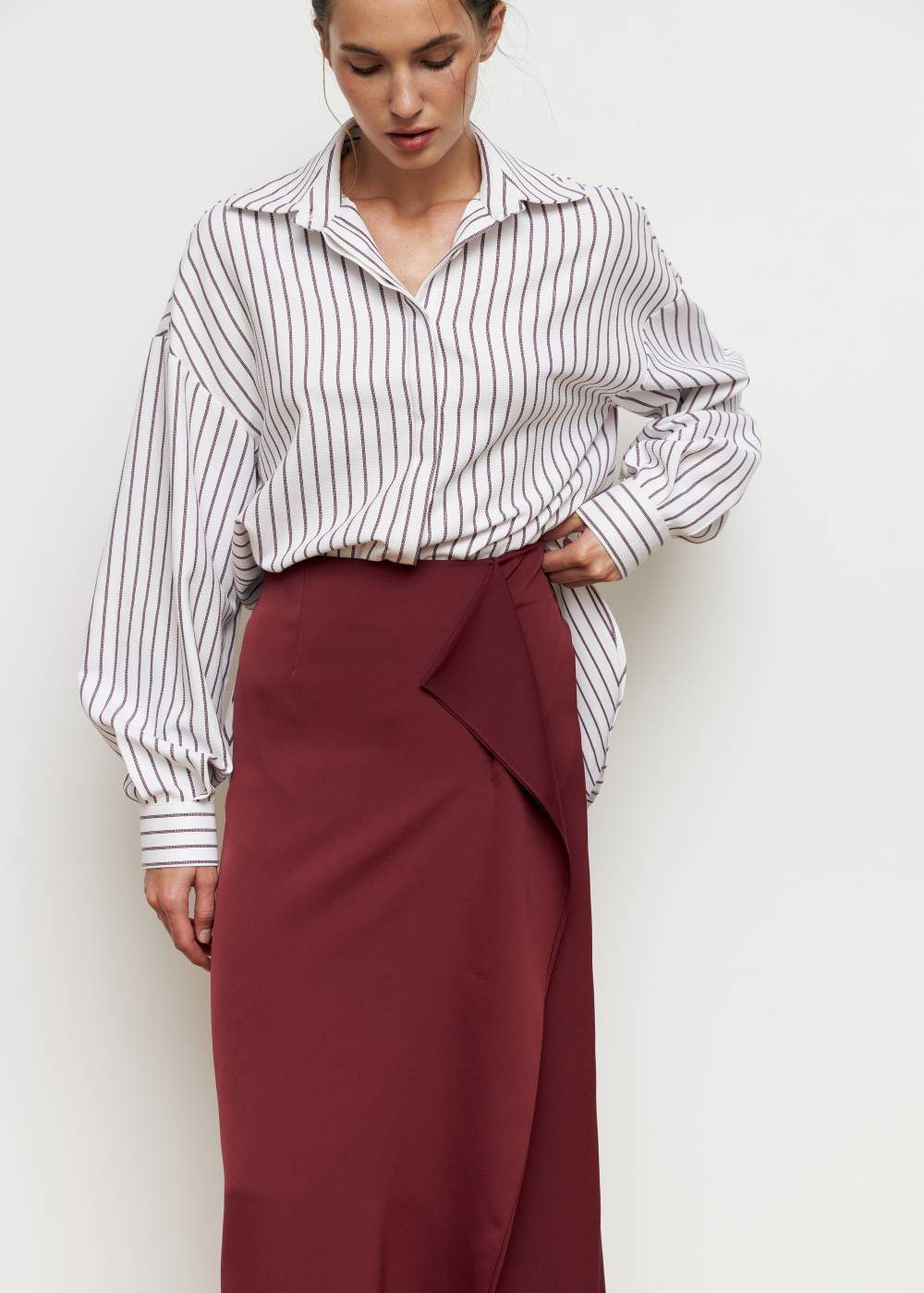 SHIRT WITH STRIPED VOLUME SLEEVES3