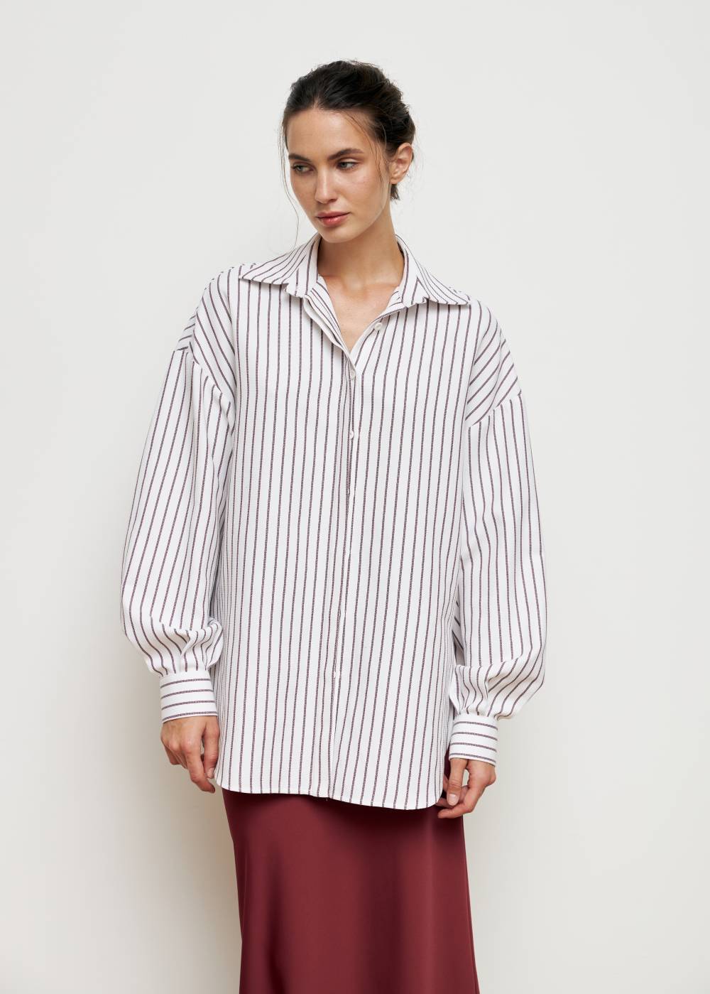 SHIRT WITH STRIPED VOLUME SLEEVES2