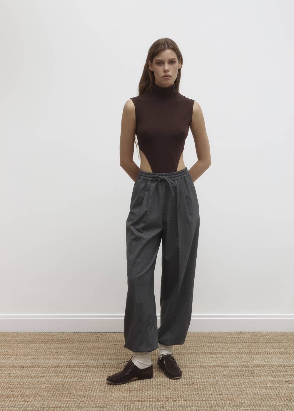 BROWN HIGH NECK BODYSUIT4