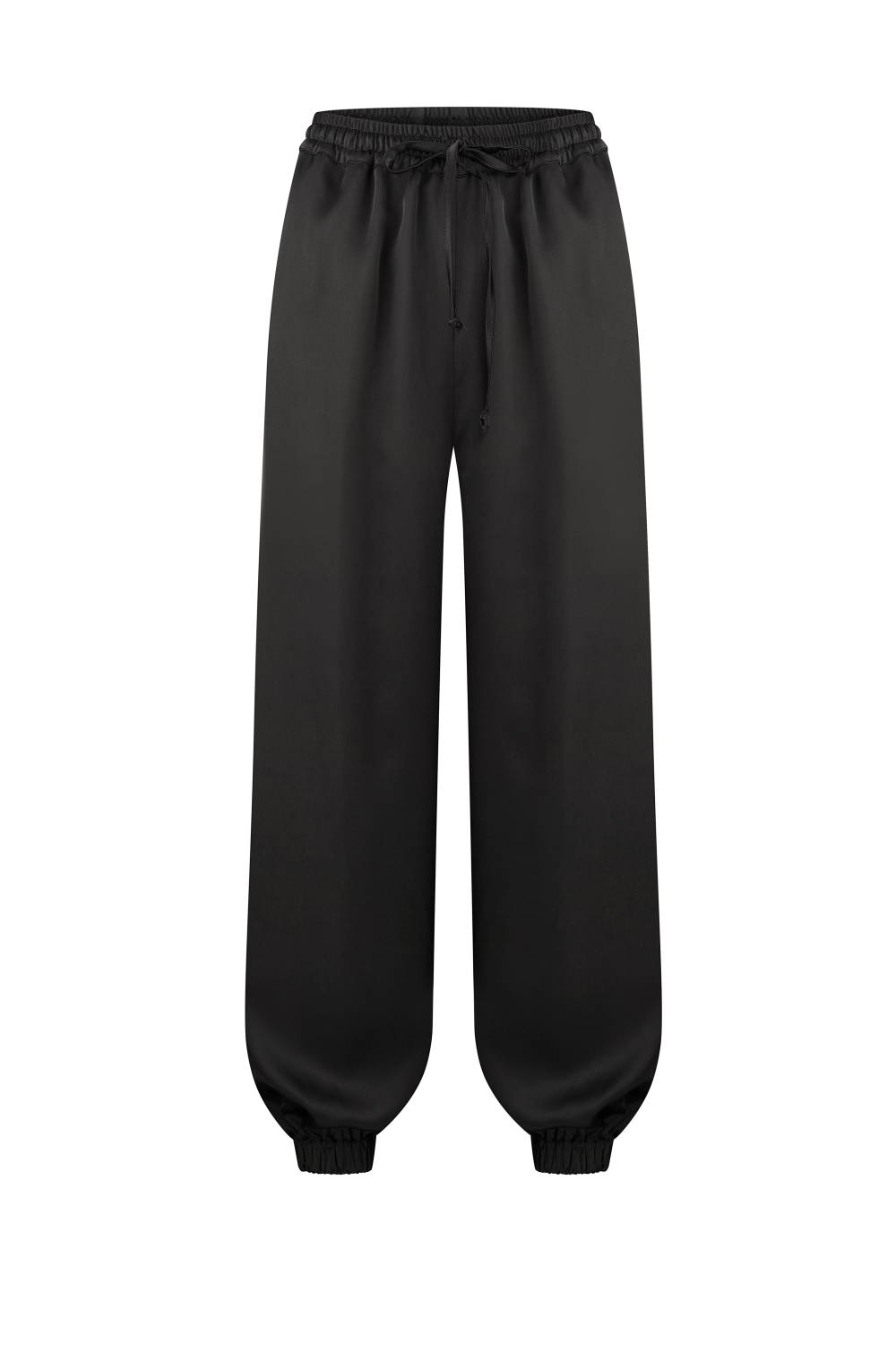 Satin trousers with an elastic waistband 2