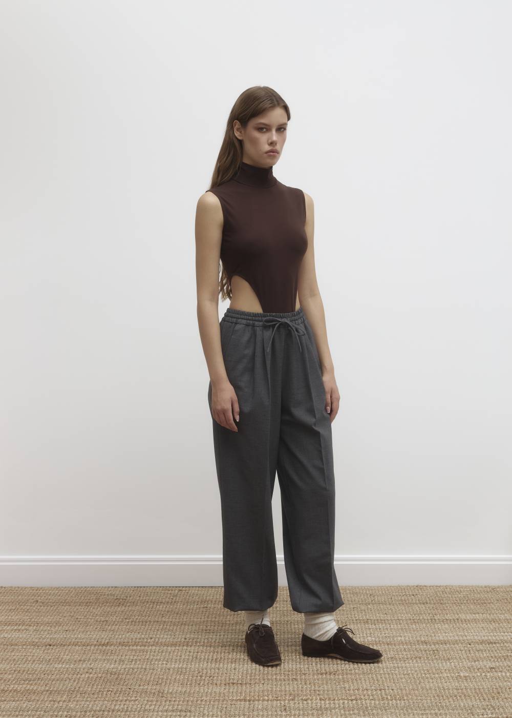 BROWN HIGH NECK BODYSUIT2