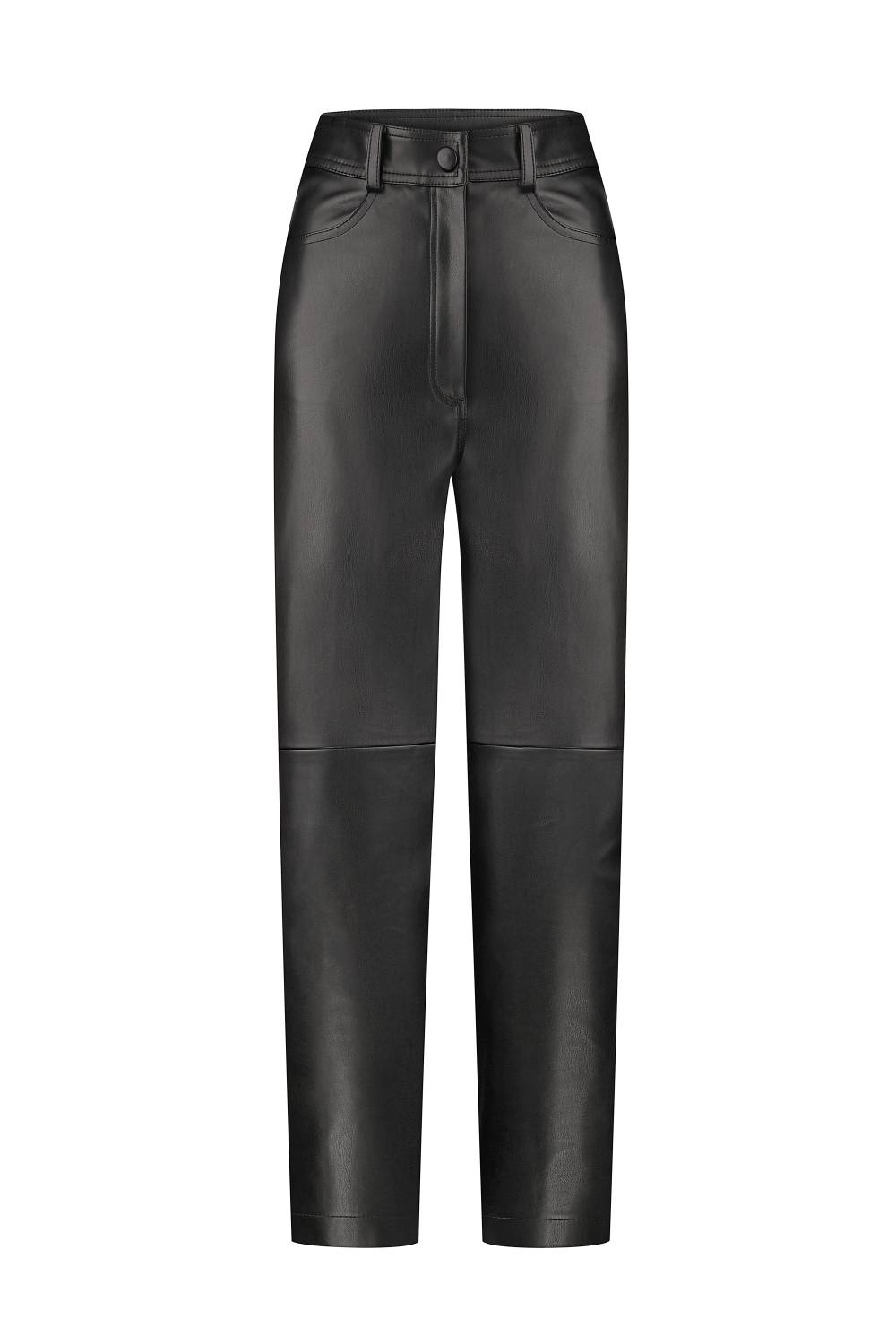 Tapered ecoleather trousers 1