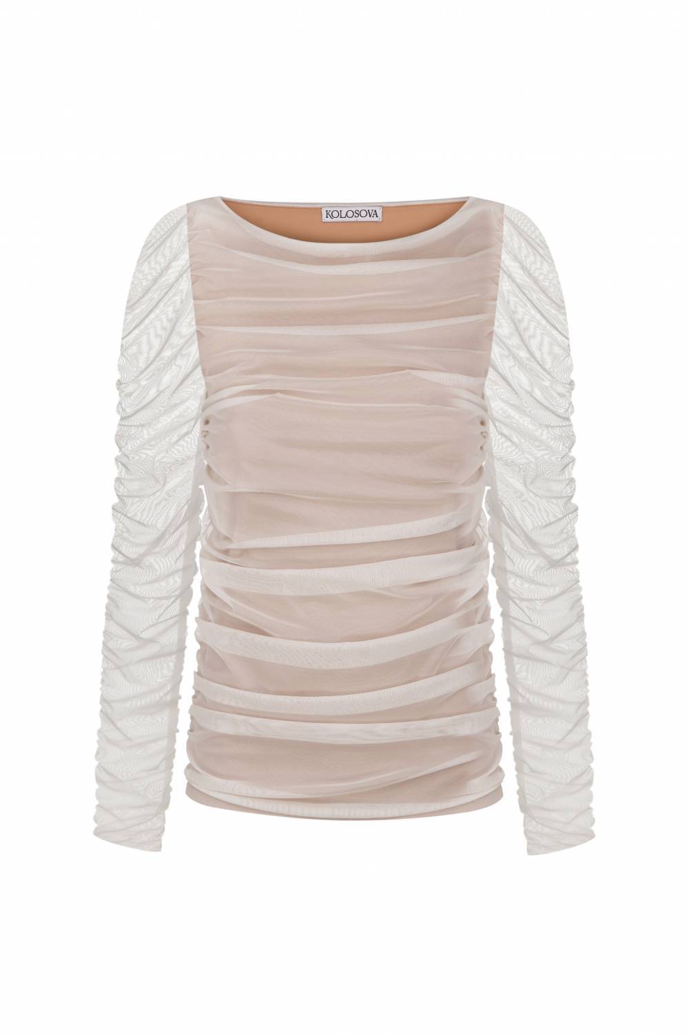 Milky longsleeve with drape  2